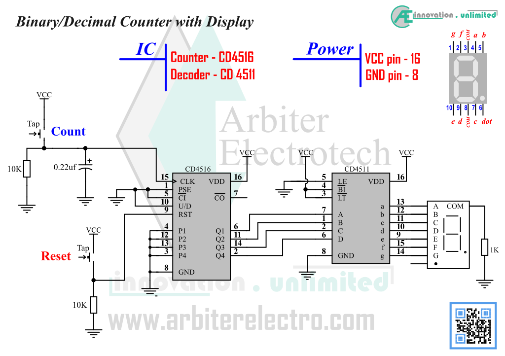 Binary to seven segment display circuit